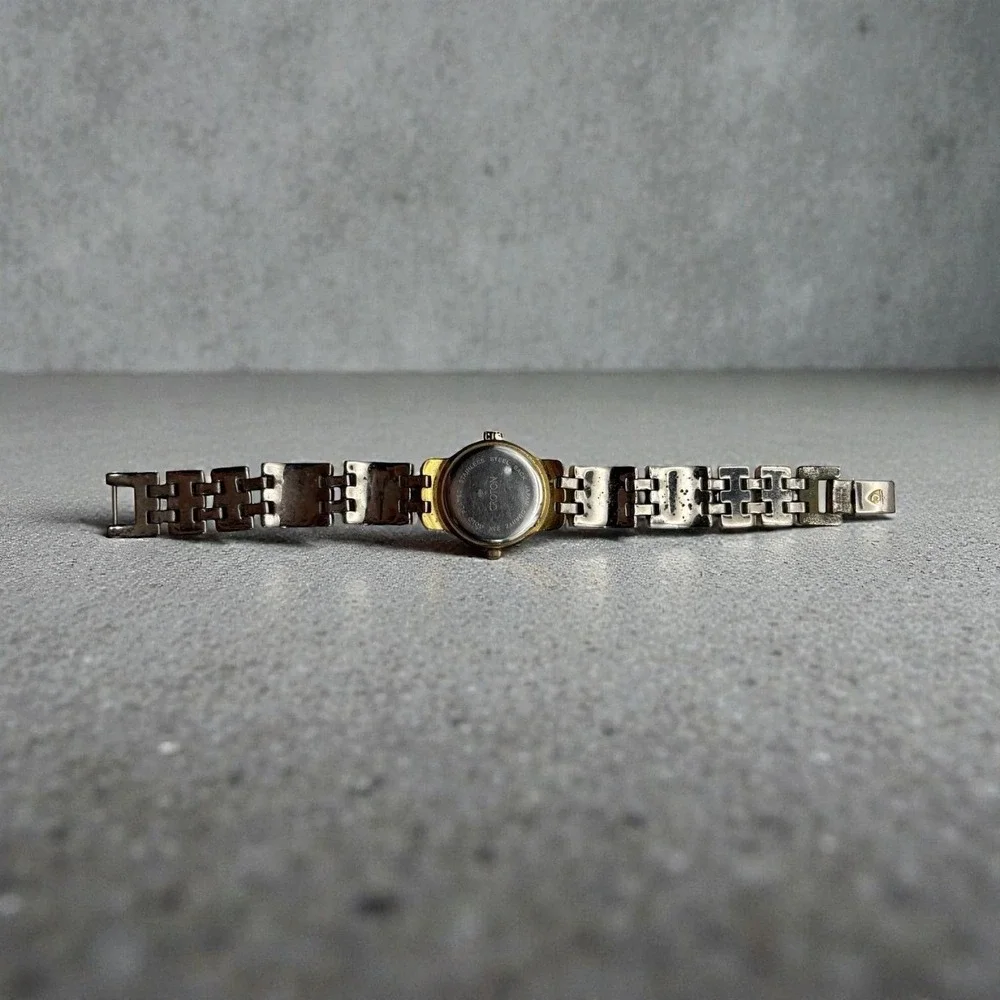 Croton Quartz Wristwatch Two-Tone‎ Bracelet Stainless Back As-Is
